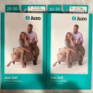 Beige black size III judo soft compression stockings